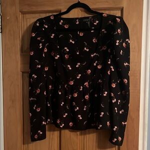 1. State Black Puff Sleeve Blouse